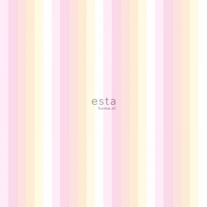 Wallpaper with pink and yellow stripes