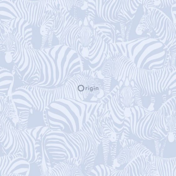 Wallpaper with light blue zebras