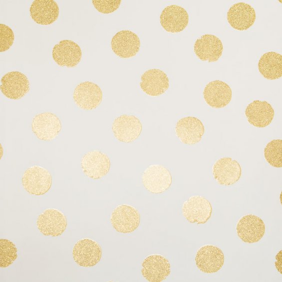 Wallpaper with gold glitter spots