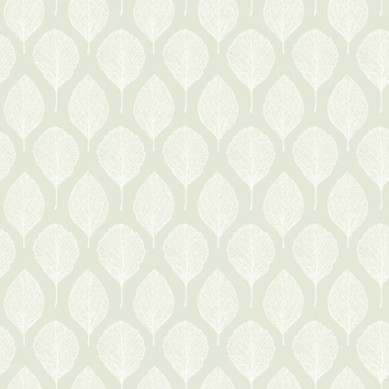 Light green wallpaper with leaves