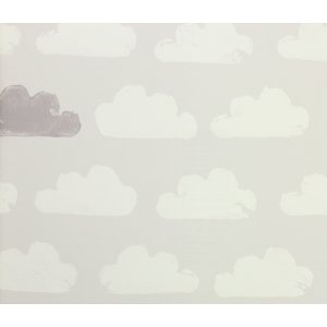 Grey wallpaper with clouds