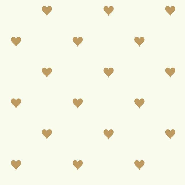 White wallpaper with yellow hearts - All wallpapers - Walls - Shop on ...