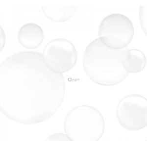 White wallpaper with grey bubbles