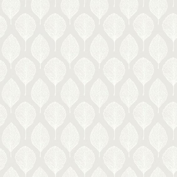 Grey wallpaper with leaves