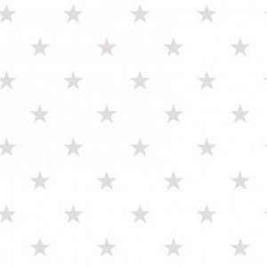 White wallpaper with grey little stars