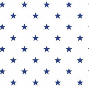 Marine wallpaper in deep blue small stars on a white background