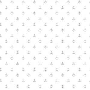 Marine wallpaper in gray anchors on a white background