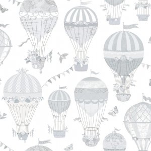 Wallpaper withgrey balloons
