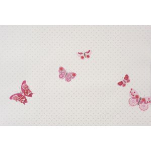 Wallpaper with pink and purple butterflies