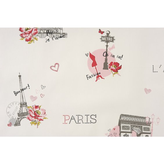 wallpaper with Paris motifs