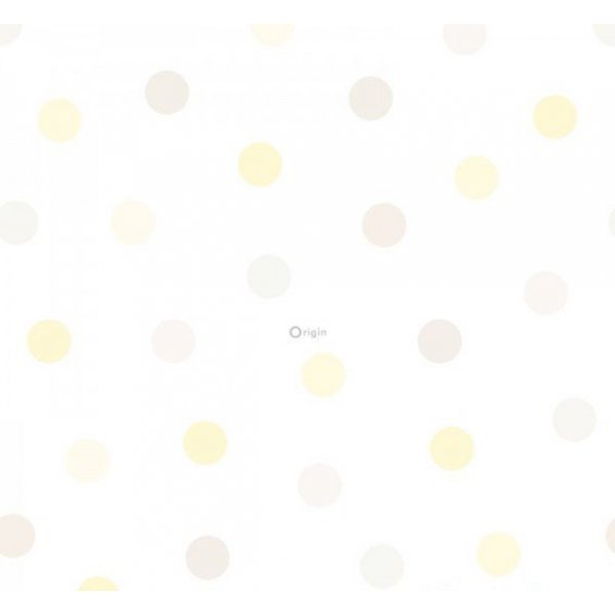 White wallpaper with yellowish spots