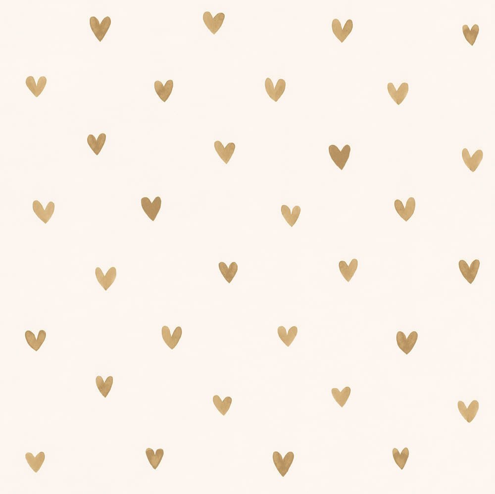 Beige wallpaper with small golden hearts - All wallpapers - Wallpapers ...