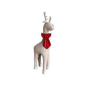Decorative reindeer beige with bow
