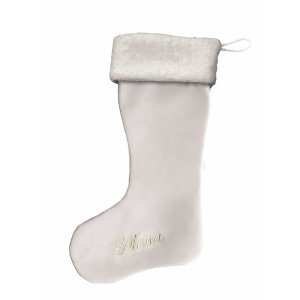 Customized Christmas sock beige with fur