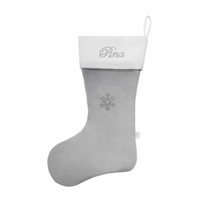 Customized Christmas sock grey