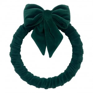 Decorative green wreath with bow