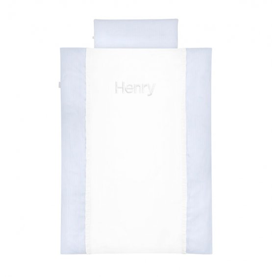 Baby bedding azure with emblem