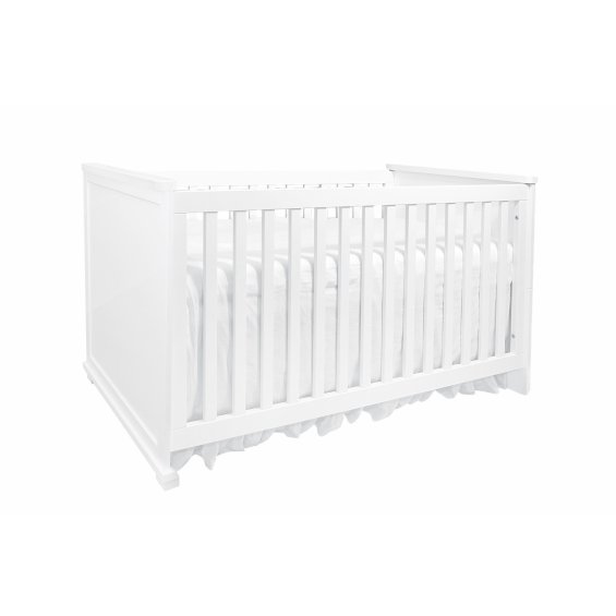 modern white baby crib