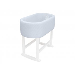 Upholstered cradle baby blue