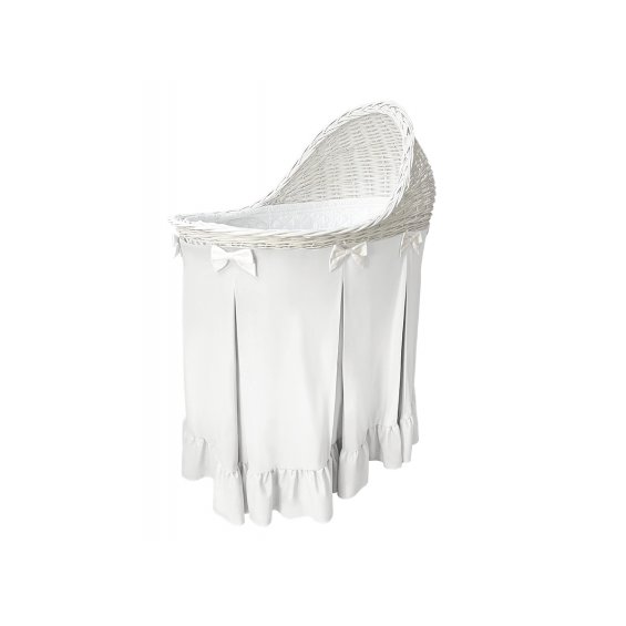 Bassinet with ivory skirt
