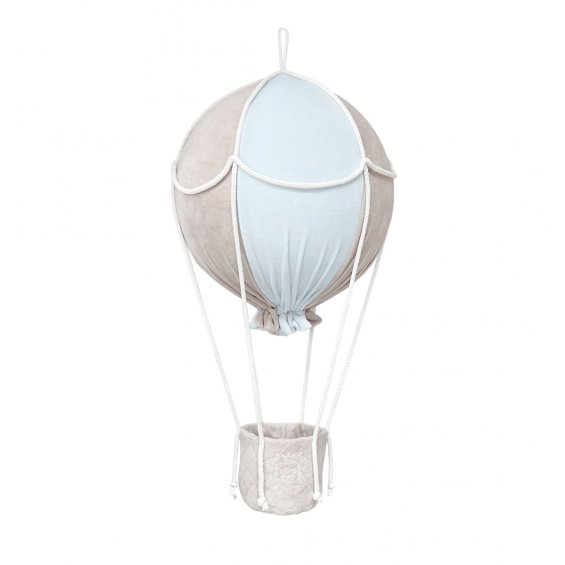 Decorative hot-air balloon beige and blue