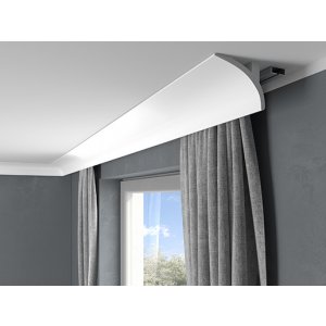 Curtain rod moulding semicircular