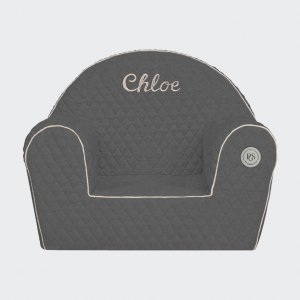 Armchair with name anthracite