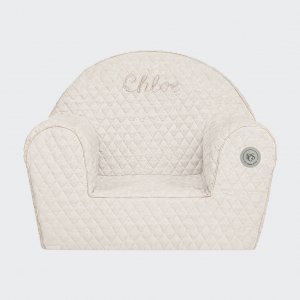 Armchair with name beige