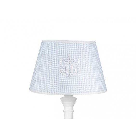 Table lamp azure houndstooth with emblem