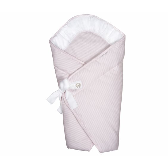 White and pink baby's sleeping bag