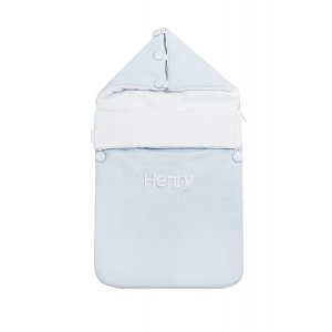 Custimized blue velour sleeping bag 