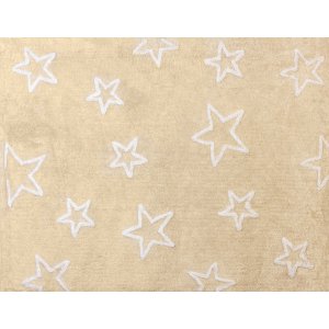 Beige rug with white stars