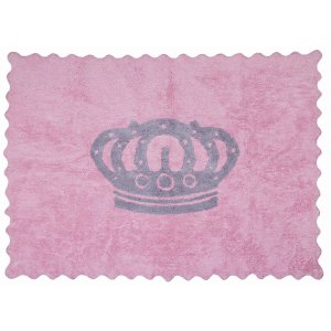 Pink rug with crown