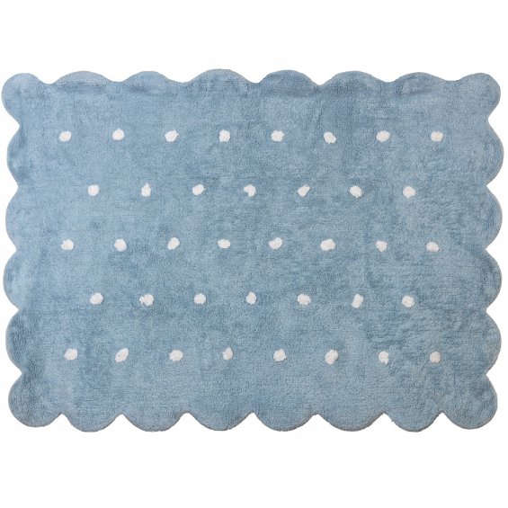azure dotted rug for baby