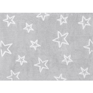 Light grey rug with white stars