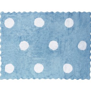 Azure cookie rug with big white spots