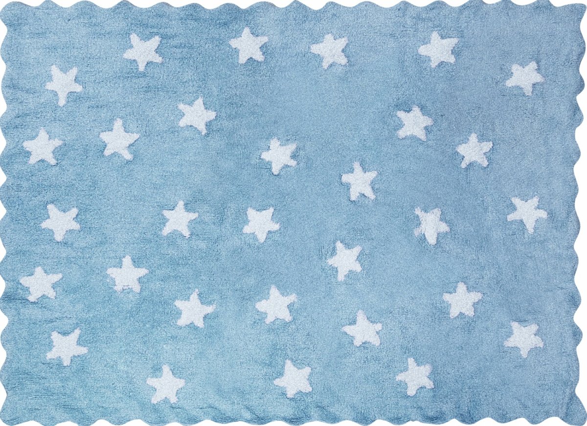 Azure cookie rug with white stars - Rugs - Rugs - Shop on-line - Caramella