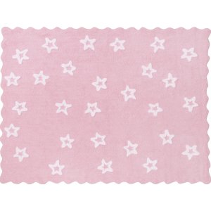 Baby pink cookie rug with stars