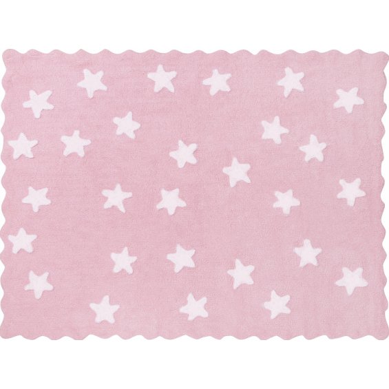pink rug with stars for child