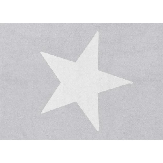 light gray rug with star