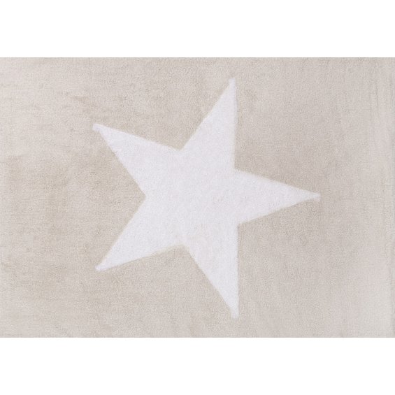 beige rug with star