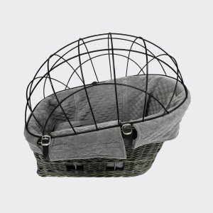 Graphite bicycle rack basket with cover anthracite