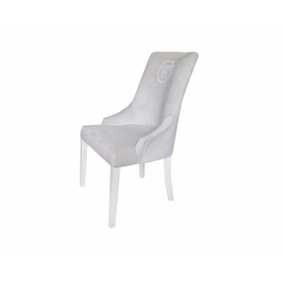 Grey Hampton chair with emblem