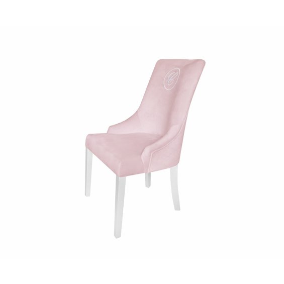 Pink Hampton chair with emblem
