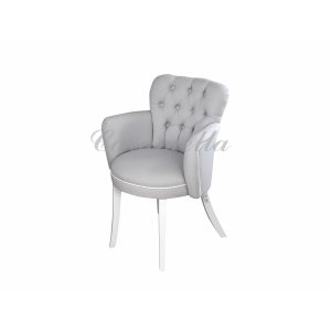 Quilted light grey chair