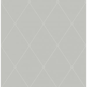 Gray wallpaper with white diamonds