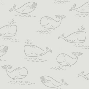 Gray wallpaper with whales