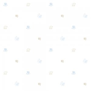 Blue and beige dog paw wallpaper