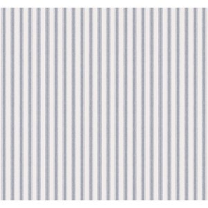 White wallpaper with deep blue stripes