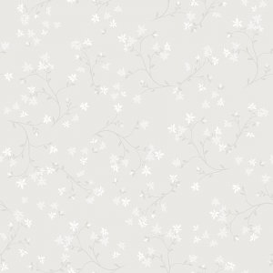 Wallpaper with white flowers on a gray background